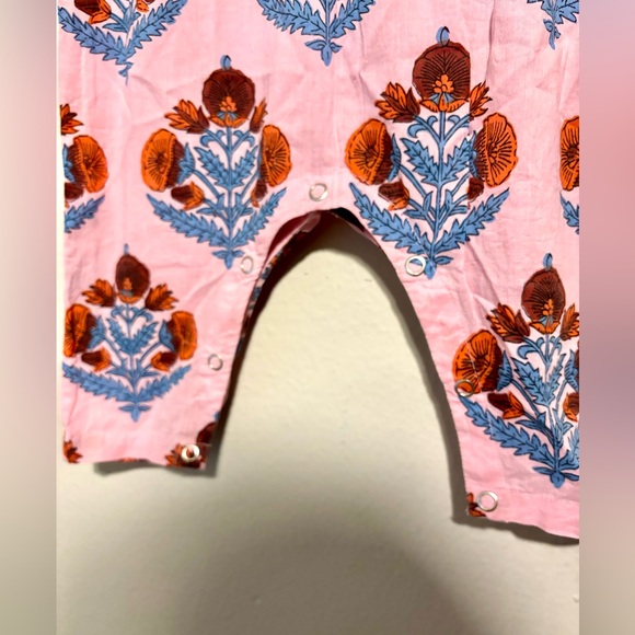 Pink Chicken Pink and Blue Floral Bodysuit - Picture 5 of 6